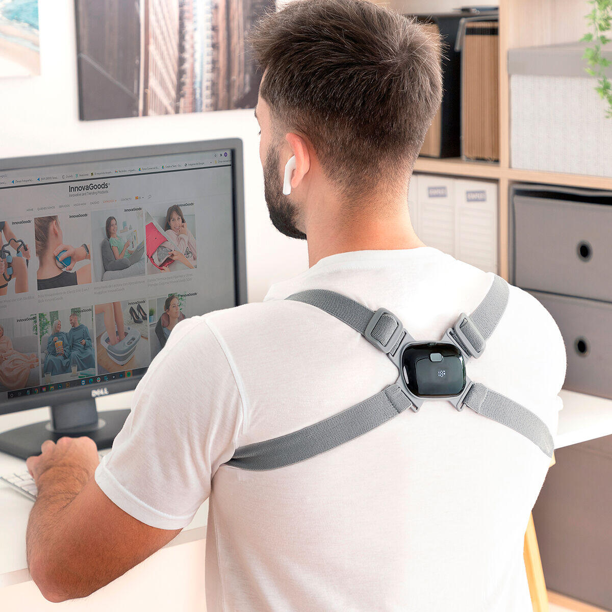 Treinador de Postura Inteligente Recarregável Viback InnovaGoods com Vibração
