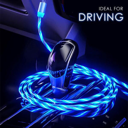 CABLE USB CON LUZ MAGNETICO, IMAN 3 EN 1